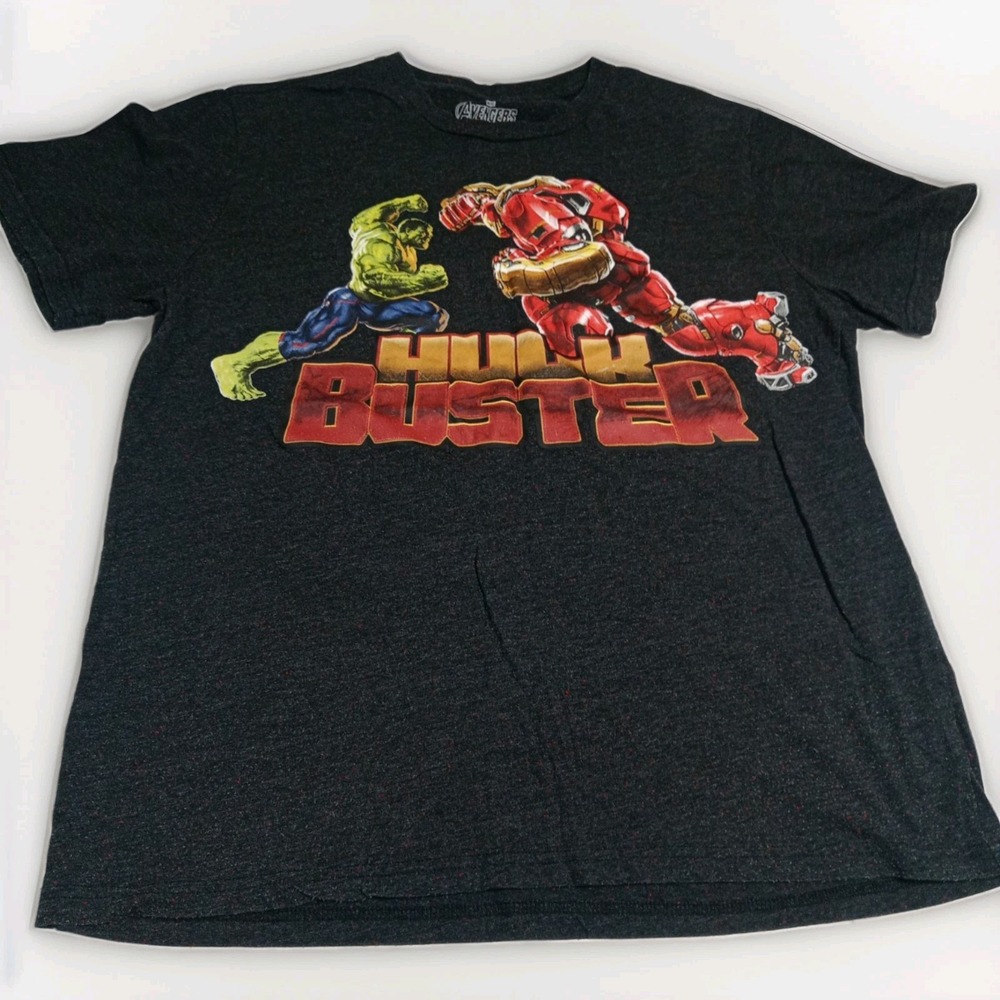 MARVEL T-SHIRT HULK FIGHTING IRONMAN HULK BUSTER  XL